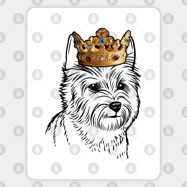 Cairn Terrier Dog King Queen Wearing Crown Magnet by millersye